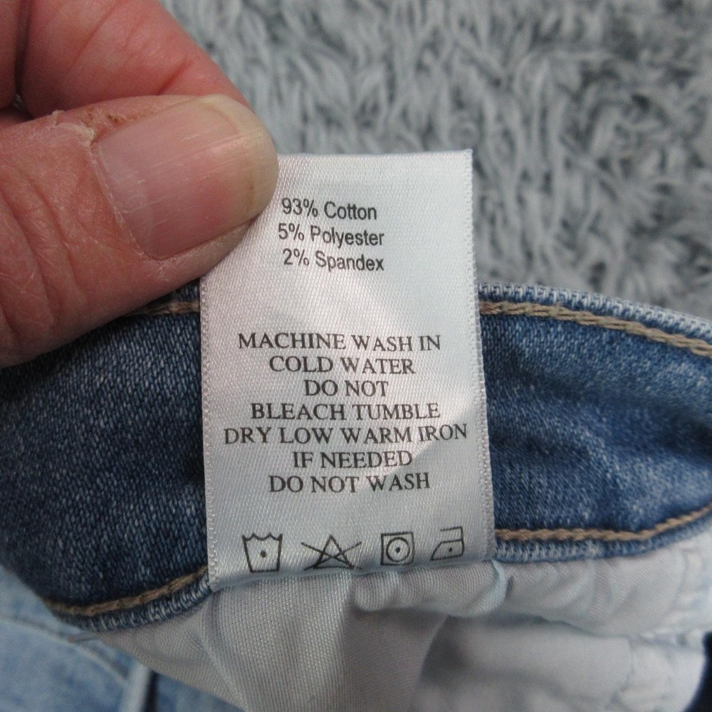 JustUSA Jeans Womens 28P/6P Blue Mid Rise Cargo Wide Leg Relaxed Denim 29x28* - Picture 14 of 16